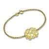 18K Gold Plated Monogram Bracelet