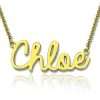 Cursive Style Name Necklace 18K Gold Plated