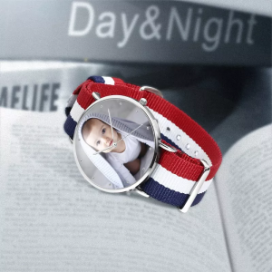 Unisex Photo Watch Color Nylon Strap