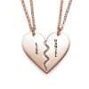 Breakable Heart Necklace Set - Rose Gold Plated