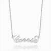 "Carrie" Style Name Necklace Silver