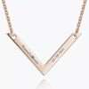 Engraved Bar Necklace Rose Gold Plated