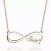 Infinity Name Necklace Rose Gold Plated Silver