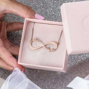 Infinity Name Necklace Rose Gold Plated