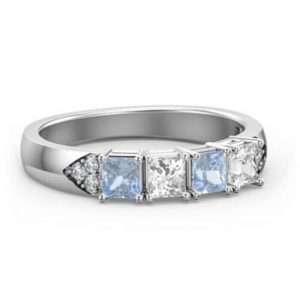 Classic Princess Cut Ring with Accents