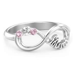 Mom's Infinite Love Ring with 3 Stones