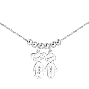 Mother's Necklace With Children Charms