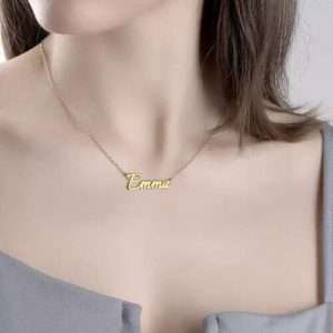 Personalized Name Necklace 14k Gold Plated