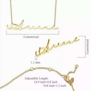 Signature Style Name Necklace 14K Gold Plated