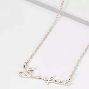 Signature Style Name Necklace Rose Gold Plated