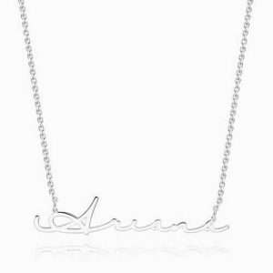 Signature Style Name Necklace Silver